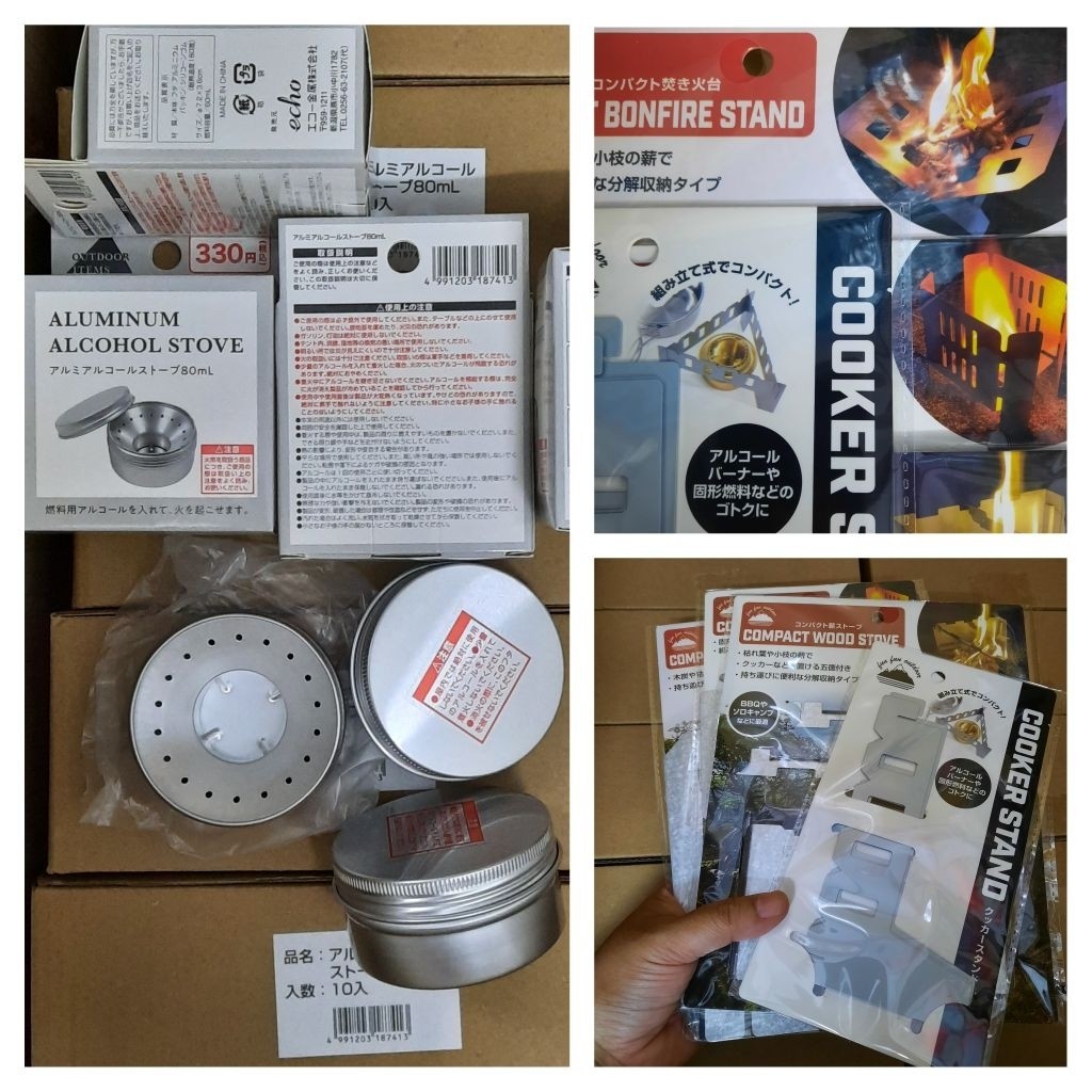 Aluminum alcohol stove camping เตาอลูมิเนียมอัลลอยด์ พกพา ใส่แอลกอฮอล์ แคมป์ปิ้ง wood stove เตาเหล็กไม้ฟืน ราคาอัน