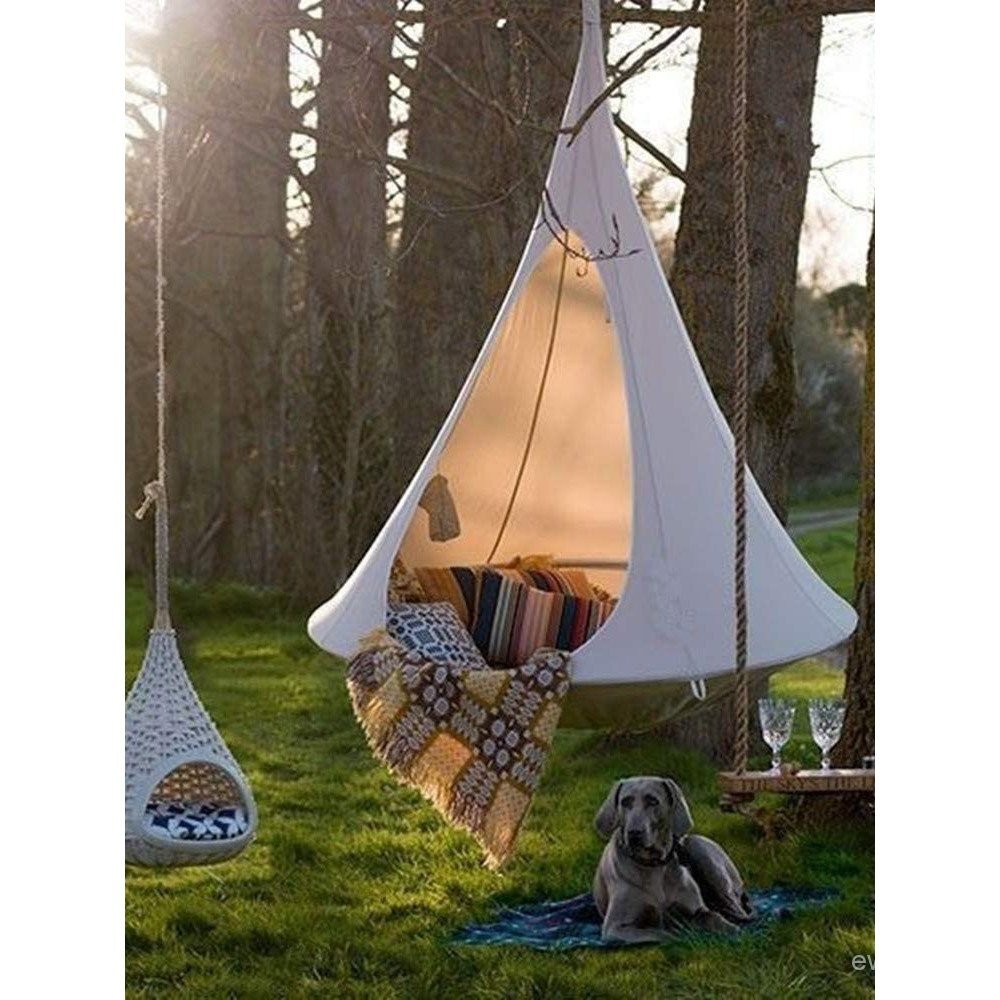 Courtyard Hammock Swing ผีเสือแขวน เก้าอี้แขวน กรงขี้เกียจBlue Air เต็นท์