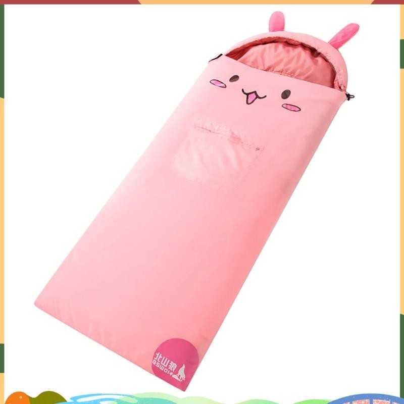 ถุงนอน camping สำหรับเด็ก พกพาสะดวก เหมาะสำหรับเวลาพักกลางวันที่ daycare สีชมพู
