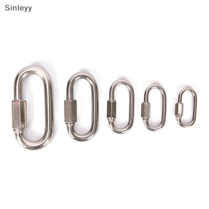 Nle สแตนเลสสกรูล็อคปีนเขาเกียร์ Carabiner Quick Links Safety Snap Hook N