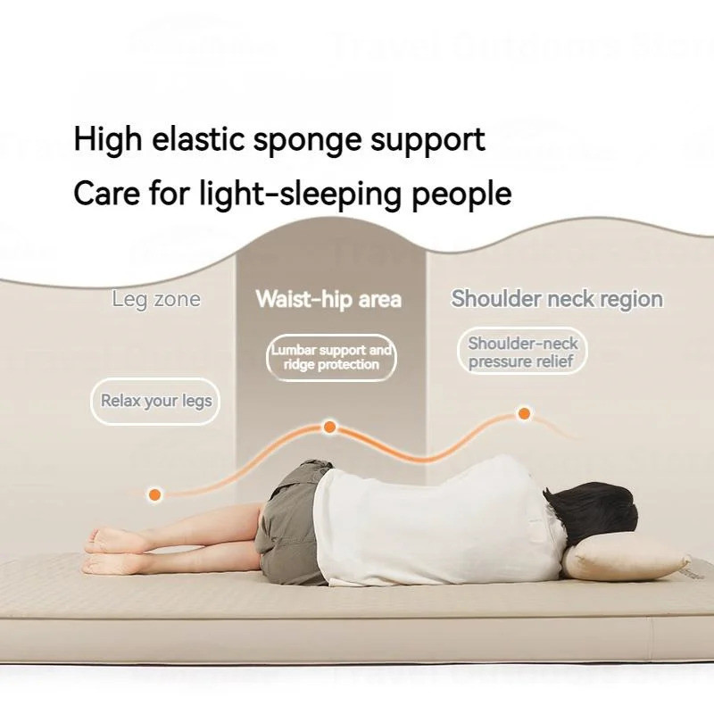 ที่นอนลมพกพาสำหรับแคมปิง Ultralight ขยายเอง สำหรับกลางแจ้ง