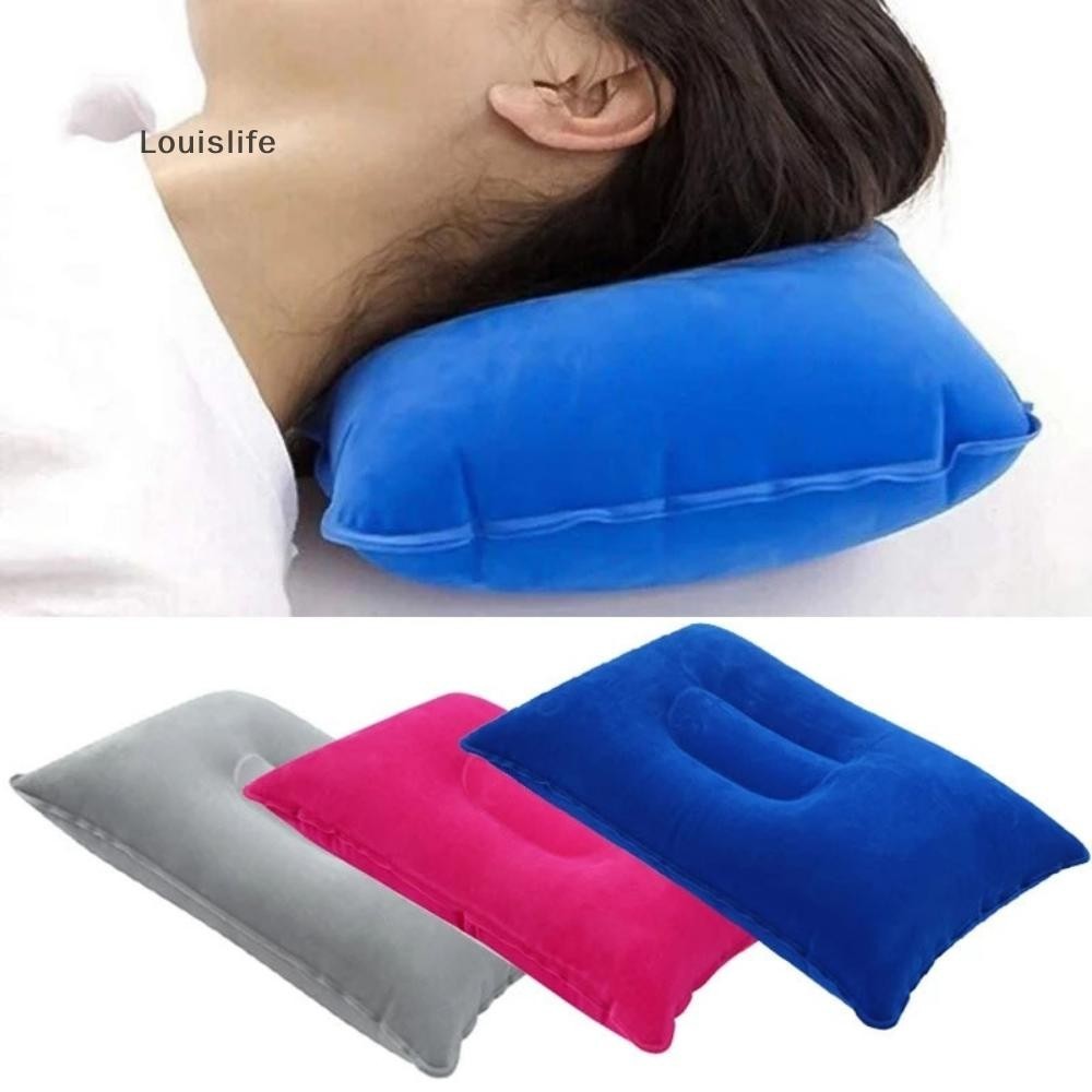 LLPH PVC แบบพกพา Ultralight Inflatable Air หมอนคอสนับสนุน Headrest Camping Sleep Cushion Travel เดินป่าชายหาดรถเครื่องบินหมอน LLP