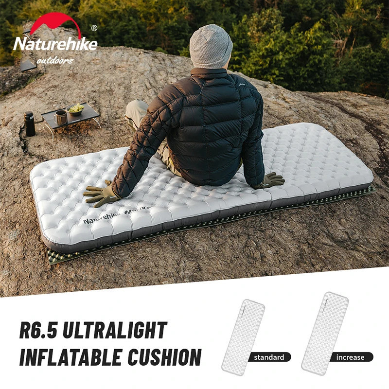 NEW Naturehike ที่นอนลมแบบเป่าลม ultralight ขนาด 65 R เสื่อหนา เหมาะสำหรับแคมปิ้งและทำกิจกรรมกลางแจ้ง