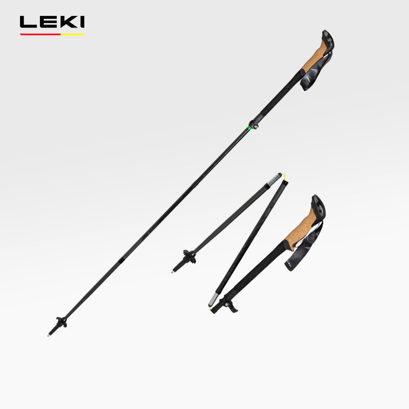 ไม้เท้าเดินป่ากลางแจ้ง Carbon Fiber Ultra Light จาก LEKI พับได้และปรับความยาวได้