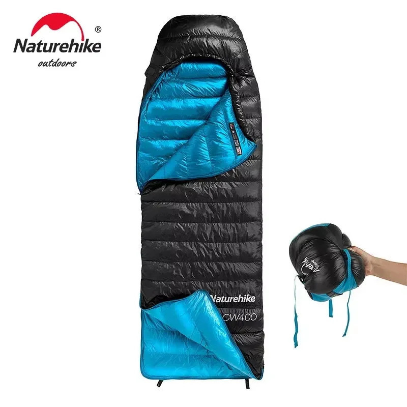 Naturehike Cw400 Cw700 ถุงนอนน้าหนักเบาเป็ดลงฤดูหนาวหนา Warm Ultralight เดินป่ากลางแจ้ง Camping Travel Equ