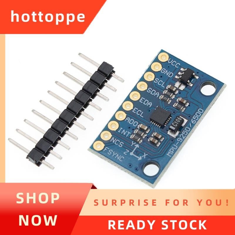 โมดูลเซ็นเซอร์ MPU9250 9 แกน สื่อสาร I2CSPI กับเซ็นเซอร์จรวดและเร่งความเร็วแบบสามแกน