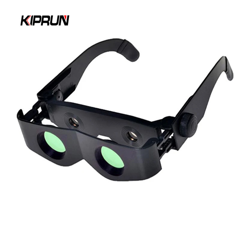 Kiprun แว่นตาส่องทางไกล ปรับโฟกัสได้ ฟรีแว่นขยายกล้องโทรทรรศน์ สวมใส่ได้ สาหรับตกปลา นก ดูคอนเสิร์ต กีฬา