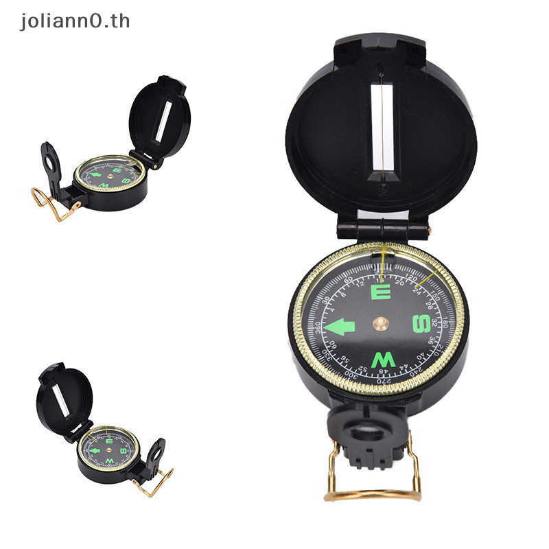 Joliann0 เข็มทิศโลหะ สไตล์ทหาร สาหรับตั้งแคมป์ เดินป่า เอาตัวรอด