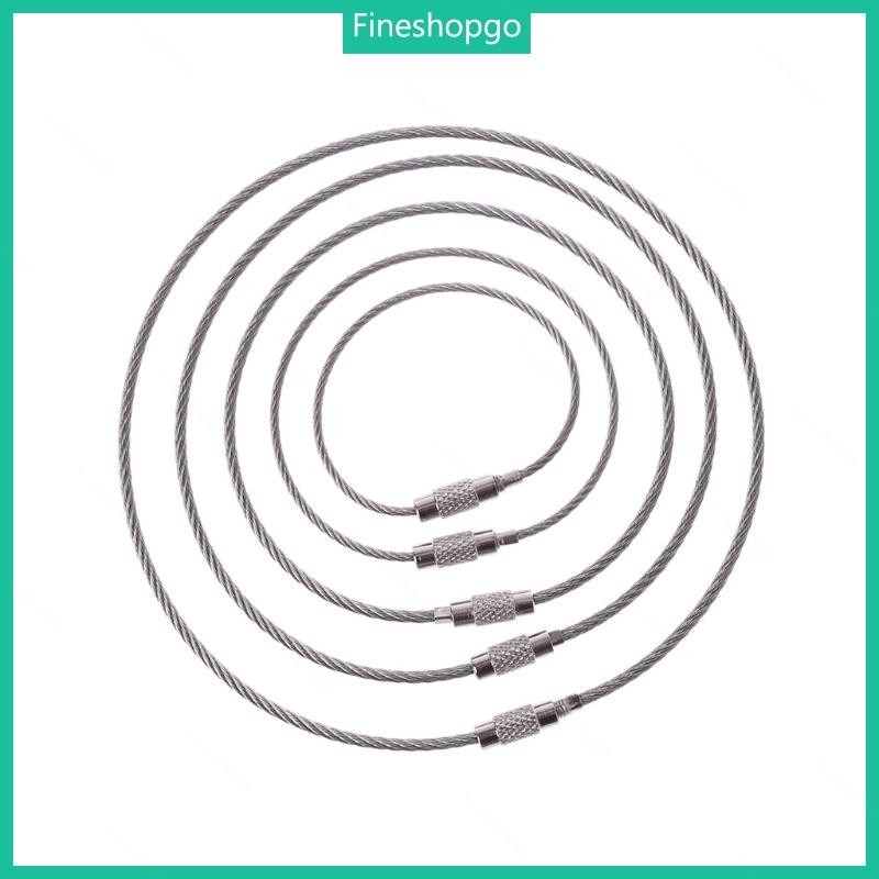 Fine Circle สาหรับ Key Ring สาหรับ Key Holder แหวนสาหรับ Key Fob Loop สายเชือกสาหรับ DIY Jewe