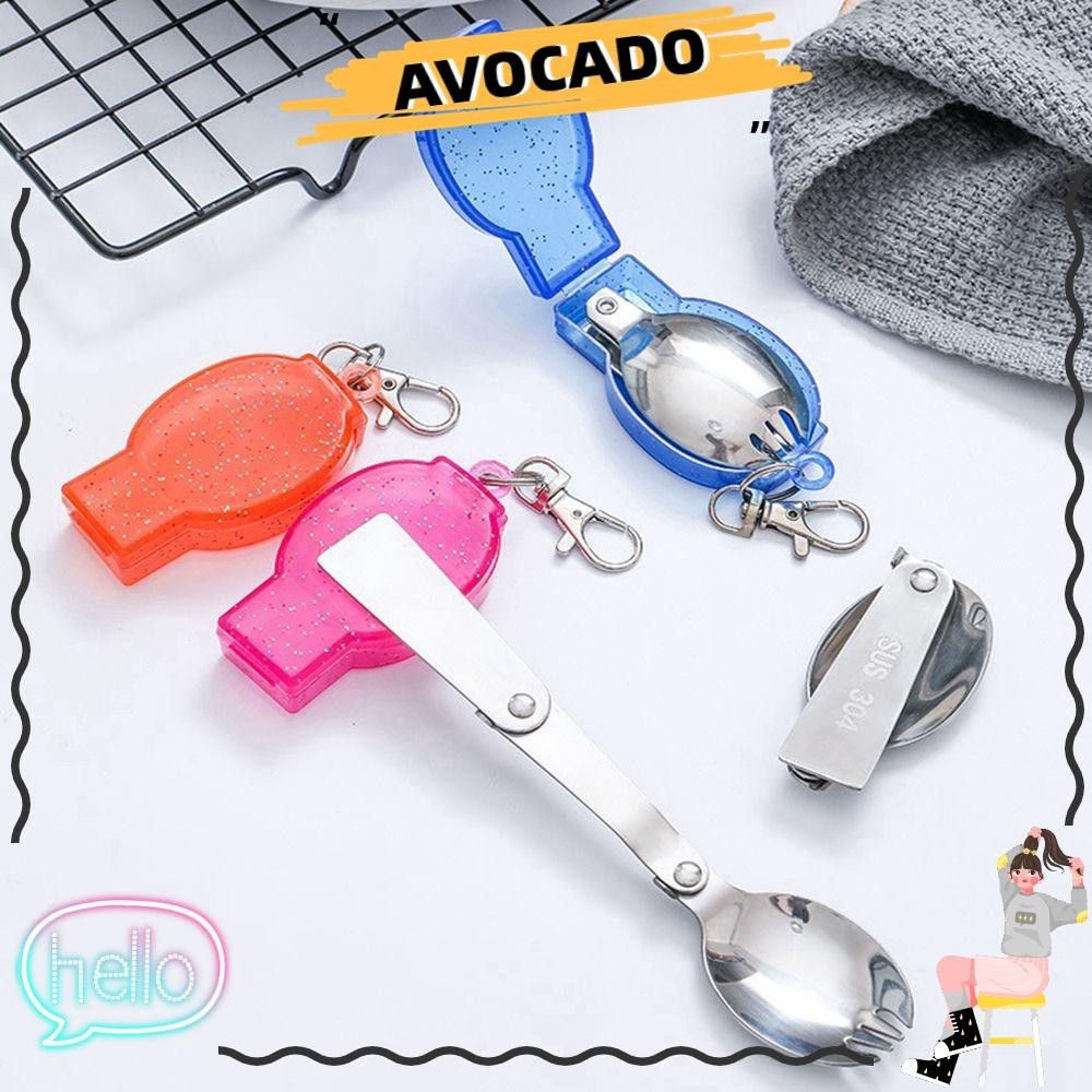 ช้อนส้อมพกพาพับได้ AVOCAR สำหรับใช้กลางแจ้ง