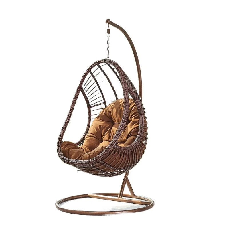 เปลแขวนญวนไข่เก้าอี้ พร้อมขาตั้งและตะกร้า เหมาะสำหรับพักผ่อนในร่มและกลางแจ้ง