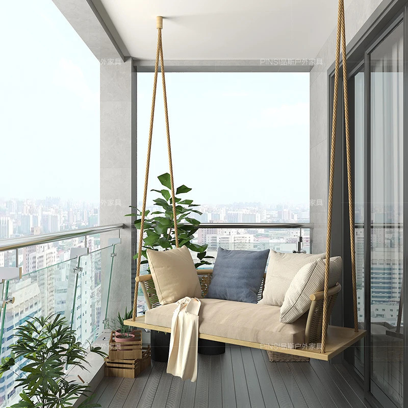 2025 ใหม่โมเดิร์นระงับ Patio Swings เปลญวนโมเดิร์น Garden Patio Swings แขวนเก้าอี้โยกเฟอร์นิเจอร์กลางแจ้ง Schom