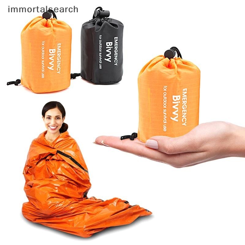 IMMO ถุงนอนฉุกเฉิน Ultra กันน้ำ Mylar ผ้าห่มความร้อนน้ำหนักเบาที่เหมาะสำหรับการตั้งแคมป์และเดินป่า ARCH