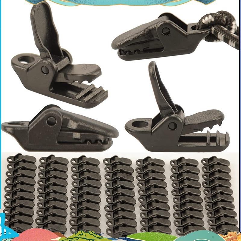 70 ชิ้นแคมป์ปิ้ง PC เต็นท์คลิปเต็นท์ยึด Clamps กลางแจ้ง
