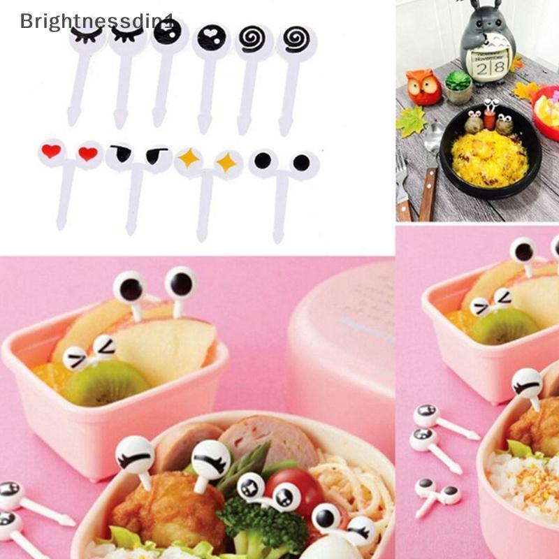 Brightnessdin ส้อมผลไม้และไม้จิ้มฟันแบบการ์ตูนสำหรับเด็ก เครื่องมือเล็ก ๆ สำหรับเบนโตะและเค้ก