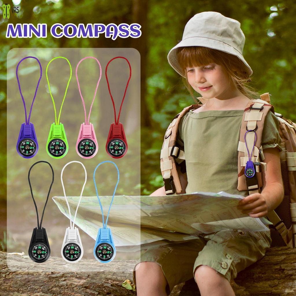 เข็มทิศพกพาขนาดเล็กสาหรับเด็ก Paracord Hiking Survival เข็มทิศขนาดเล็กสาหรับการอยู่รอดฉุกเฉินกลางแจ้ง