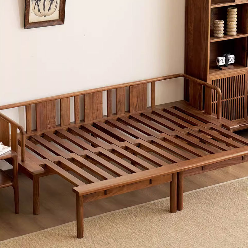 เตียงโซฟาระหว่างห้องนั่งเล่นและครัวแบบพับเก็บได้ ดีไซน์เรียบง่ายสไตล์จีน