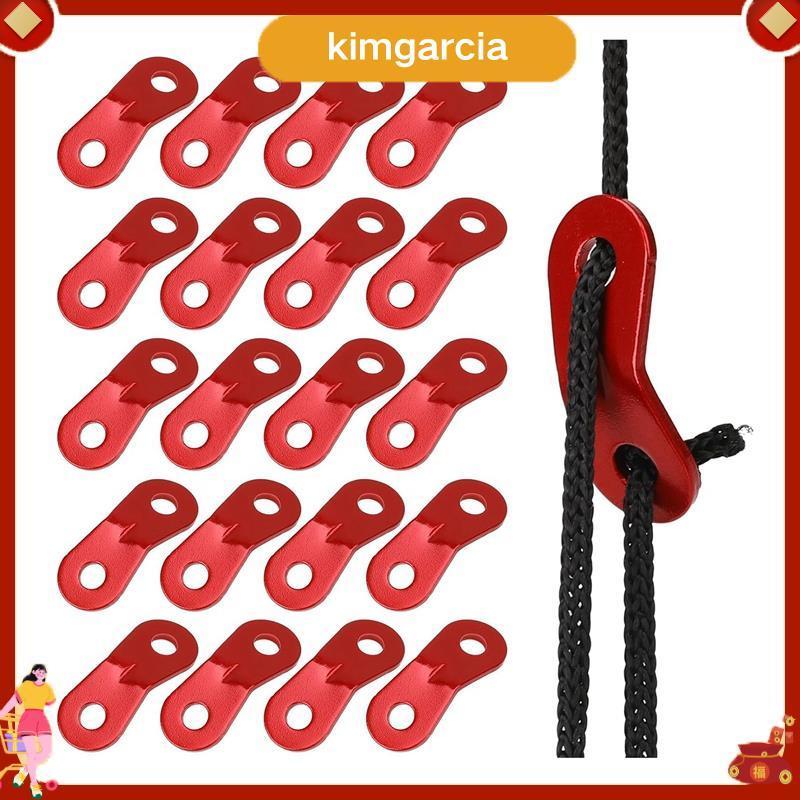 Kimgarcia 20 PCS เชือกปรับแรงดึงอลูมิเนียมสำหรับเต็นท์ ใช้งานง่ายและติดตั้งง่าย