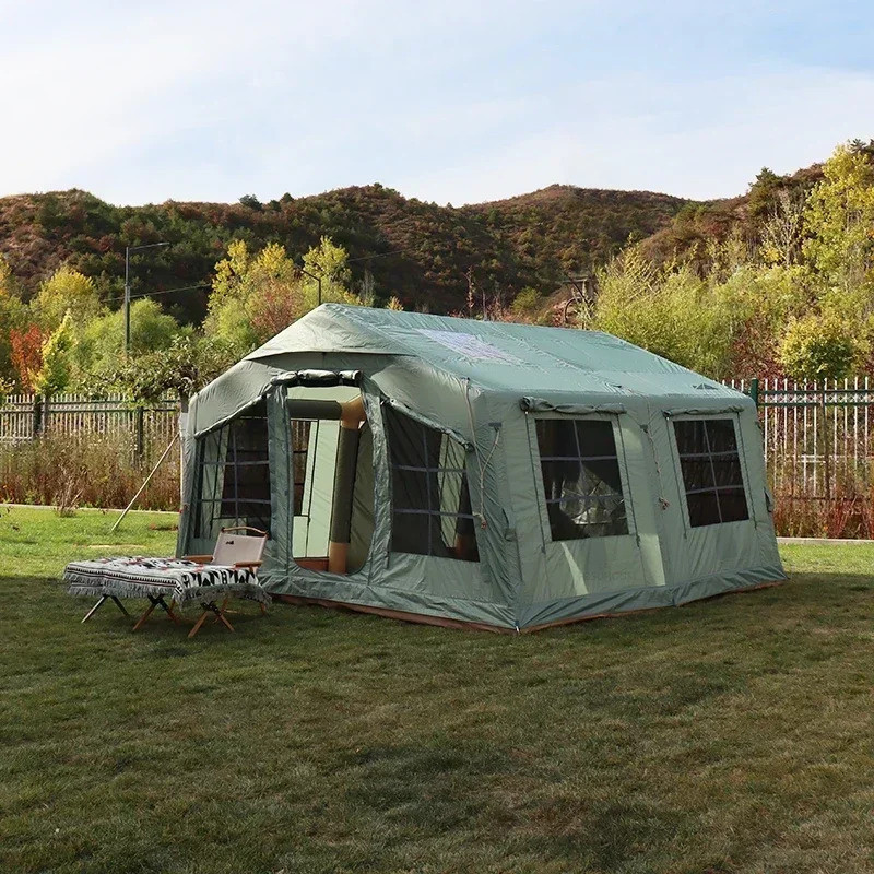 NEW สไตล์ยุโรปพับ Gazebos พื้นที่ขนาดใหญ่กันสาดกลางแจ้ง Camping Inflatable Canopy เต็นท์หนา Patio แบบพกพา Pergol