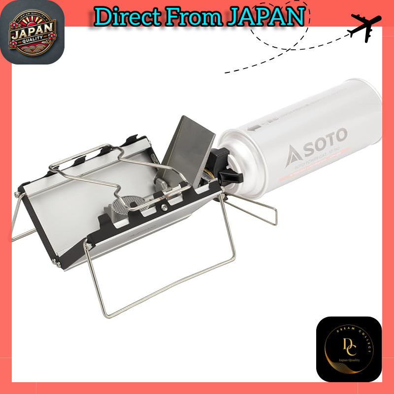 SOTO Japan Made UltraSlim Single Burner Stove 25cm Thick with Storage Case  Solo Camping  Touring  G Stove ST320