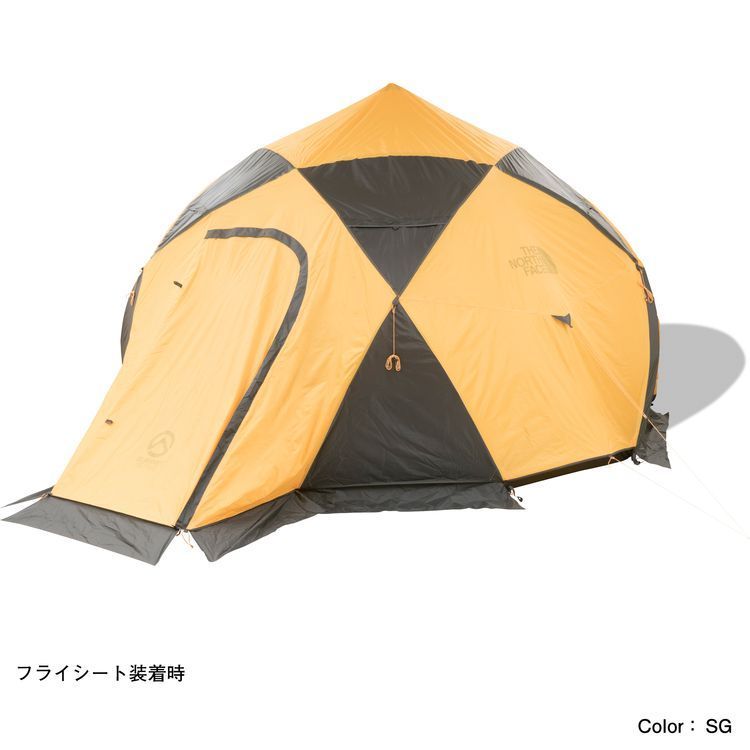ญี่ปุ่น Daigou THE NORTH FACE NORTH Dome Peak เต็นท์สีทองเต็นท์ตั้งแคมป์กลางแจ้ง 5 คนเต็นท์