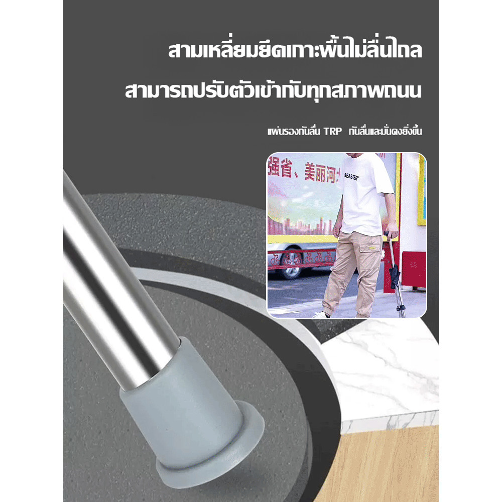 MultiFunction ไม้เท้าพับได้ ออกแบบน้ำหนักเบาเสถียรภาพสามเหลี่ยม เก้าอี้สนับสนุนผู้สูงอายุ พกพาง่าย สำหรับตั้งแคมป์ปีนเขา