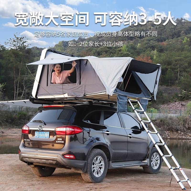 เต็นท์หลังคาอัตโนมัติขับรถทัวร์ Prado แผ่นดินใหญ่ตระเวนครอบงารถ Camping Hard Shell รถ T