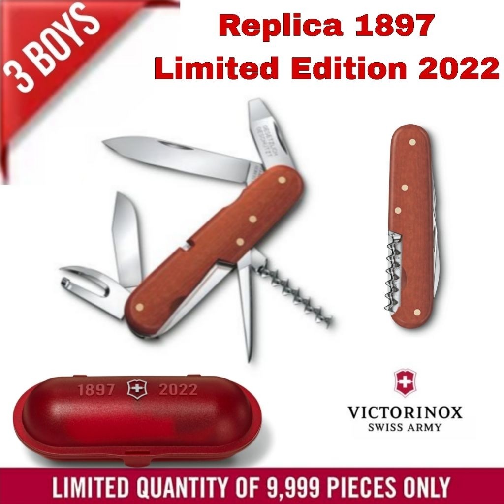 มีด Victorinox รุ่น Replica 1897 Limited Edition 2022 ผลิต 9999 เล่ม มีรหัสเล่มและปี 2440 6 ฟังก์ชัน พร้อมกล่อง Capsule