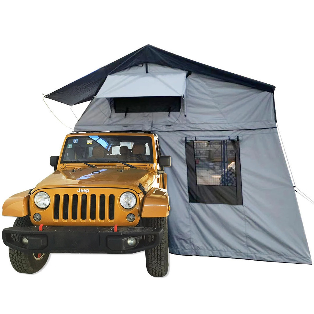 เต็นท์หลังคาแบบHard ShellสำหรับOffroad camping รองรับ23คน ใช้กับรถSUVและบันไดข้างรถ
