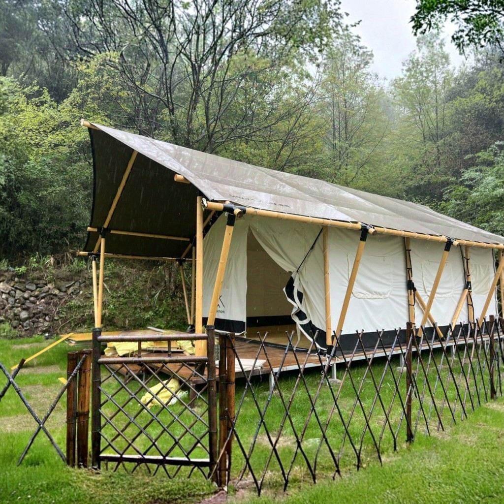 เต็นท์ครอบครัวสี่ฤดูกาล กันฝนได้ เหมาะสำหรับตั้งแคมป์และพักผ่อนในโรงแรมวันหยุด LHZF