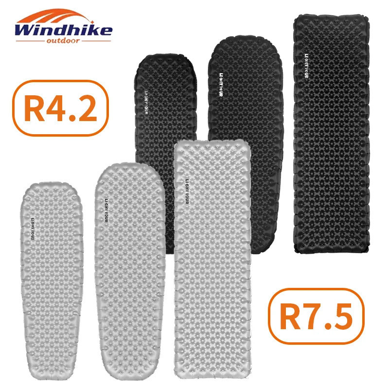 Windhike R75 R42 ที่นอนพองหนาเดินป่ากลางแจ้ง Sleeping Pad Ultralight ฉนวนกันความร้อน Air Cushion M