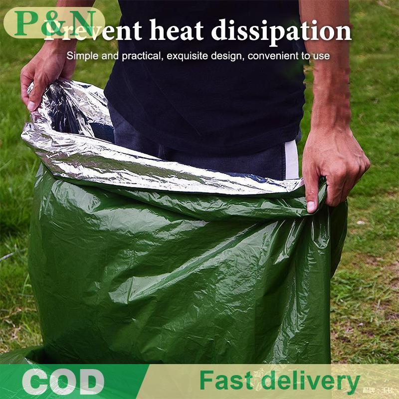 PN Outdoor Emergency Survival Sleeping Bag Thermal nket Mylar Waterproof Reusable Sack Portable Camping Hiking Emergency Gear cod