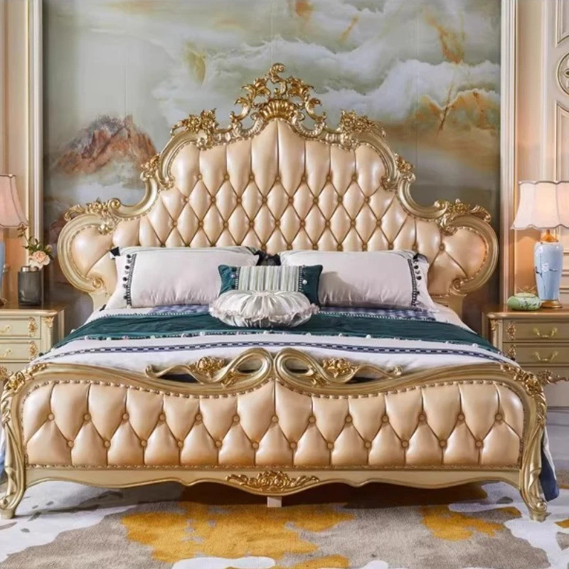 Minimalist โมเดิร์นเตียงคู่ยุโรปสีเหลืองญี่ปุ่น Pliable ไม้เตียงคู่ King ขนาด Camping Cama Matrimonial Furni