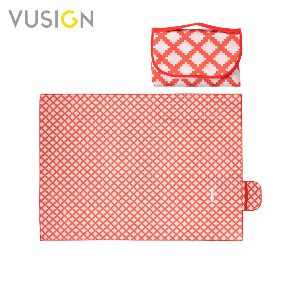 Vusign เสื่อปิคนิค ผ้าปูปิคนิค ผ้าปูรองนั่ง กันน้ำ พับเก็บง่าย พกพาสะดวก อุปกรณ์แคมปิ้ง Picnic Mat