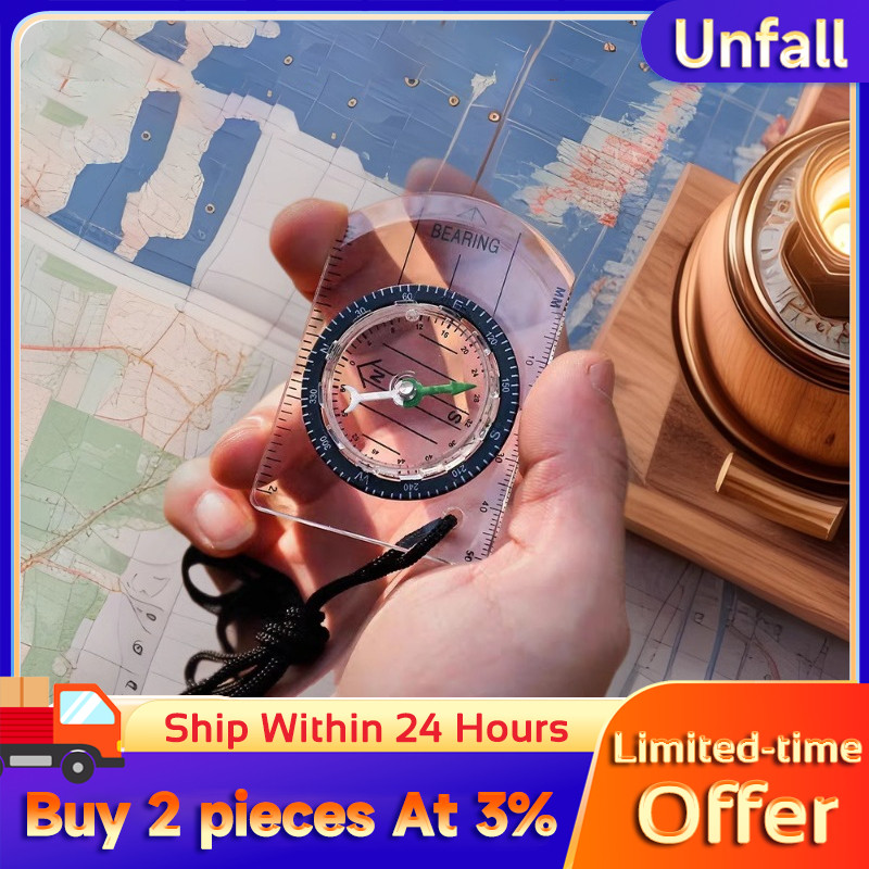 เข็มทิศสำหรับตั้งแคมป์กลางแจ้ง เข็มทิศเดินป่า พกพาง่าย พับได้