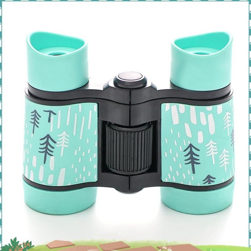 กล้องโทรทรรศน์เด็ก 4×30 สียางจับ ป้องกันการลื่นไถล ของขวัญกลางแจ้ง Robinegg Blue