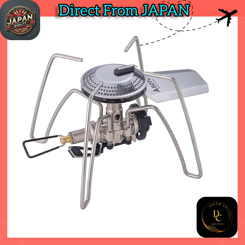 SOTO Japan Made HighPerformance Single Burner Stove with Micro Regulator  Wind Resistant Outdoor Emergency Camping Group Use Range ST340  Silver