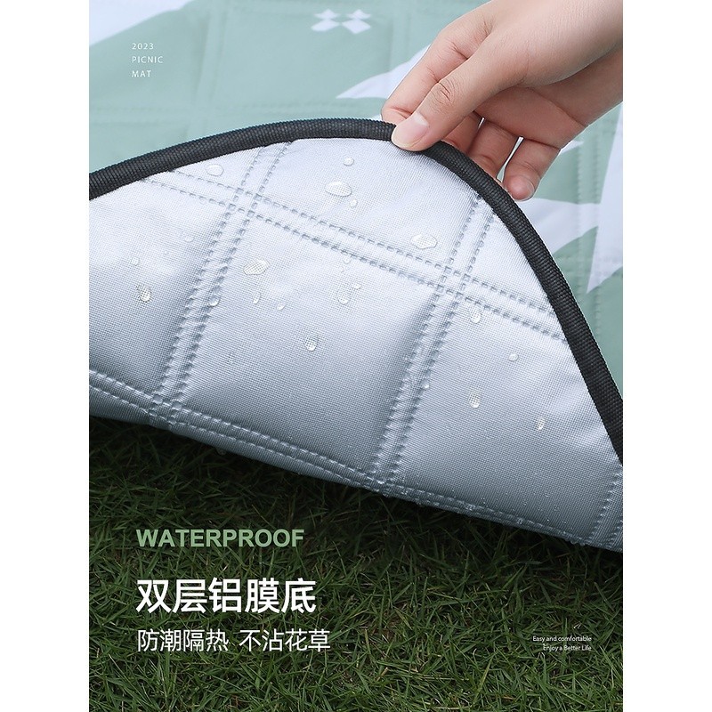 ที่กาหนดเอง Quick Camping เสื่อปิกนิก MoistureProof MAT หนากลางแจ้ง Camping Park ปิกนิกฤดูใบไม้ผลิ Outing สนามหญ้ากันน้าเต็นท์แบบพกพา d