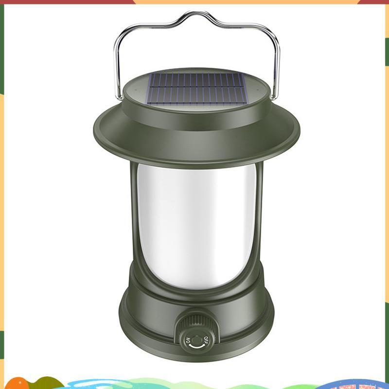 โคมไฟตั้งแคมป์แบบชาร์จไฟได้ นา โคมไฟพลังงานแสงอาทิตย์แบบลดแสงแบบหมุน โคมไฟตั้งแคมป์น้าหนักเบาสาหรับไฟดับพลังงาน บ้าน