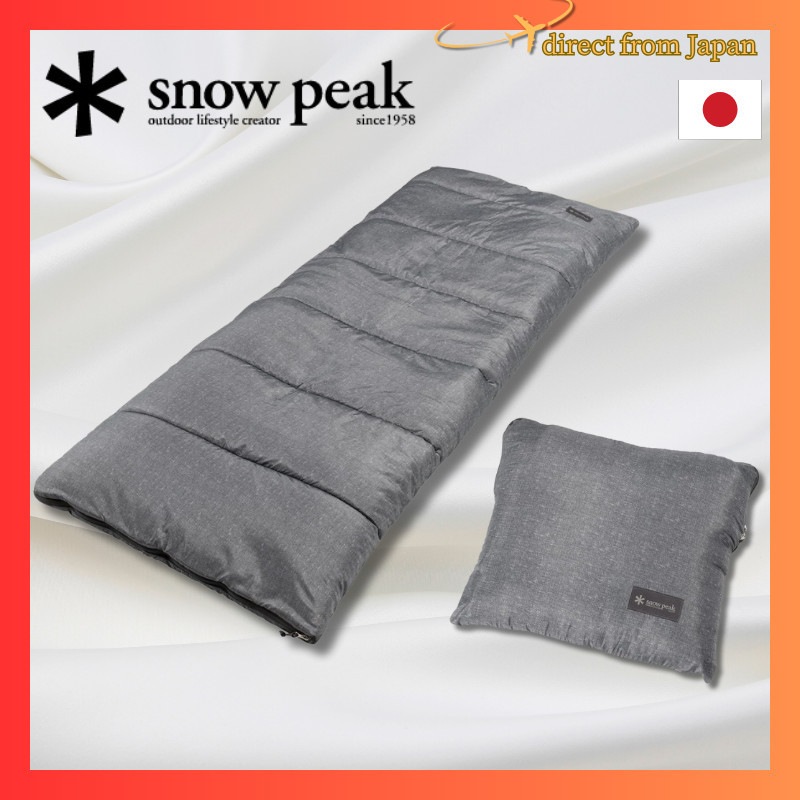 Snow Peak Sleeping Bag SS Single BD105GY Disaster Preparedness Sleeping Bag 3 Seasons Compact Storage Washable Sleeping BagDirect from japan