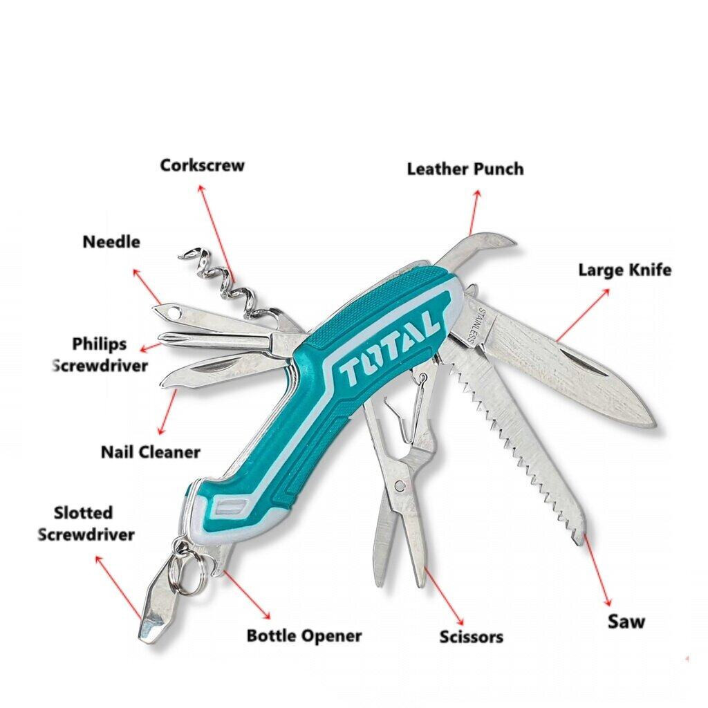 Total มีดพกอเนกประสงค์ 12 in 1 รุ่น THMFK0126 Multifunction Knife มีดพก