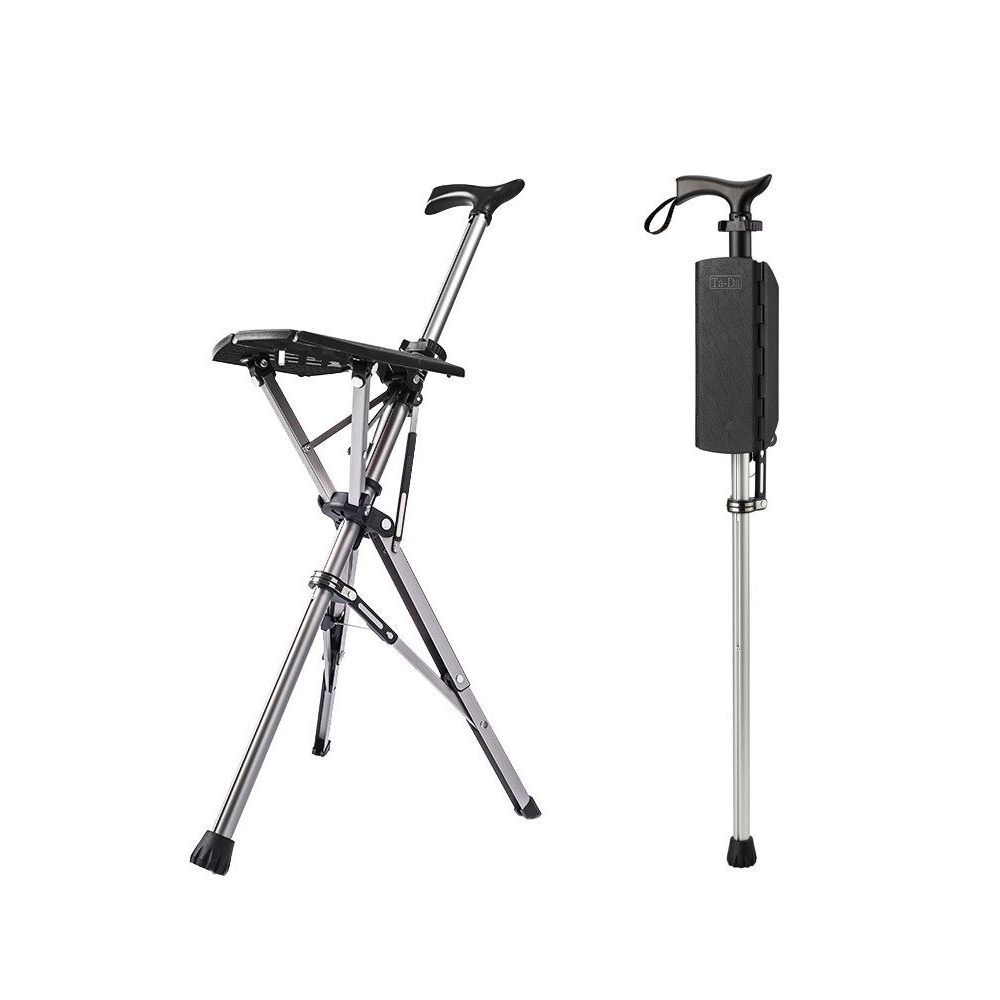Step2Gold TaDa Delta เก้าอี้ Cane เก้าอี้พับ Cane เก้าอี้ Cane สตูลแบบพกพา Cane Trekking Stick