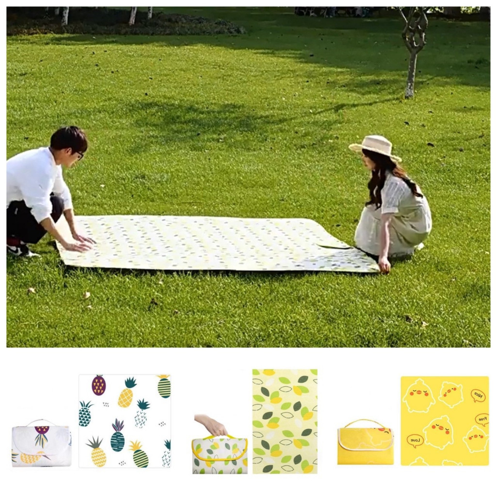 เสื่อ พับได้ เสื่อปิคนิค เสื่อชายหาด กันน้ำ หนาทนทาน ปูพื้น ขนาด 150x100 ซม พกพาสะดวก