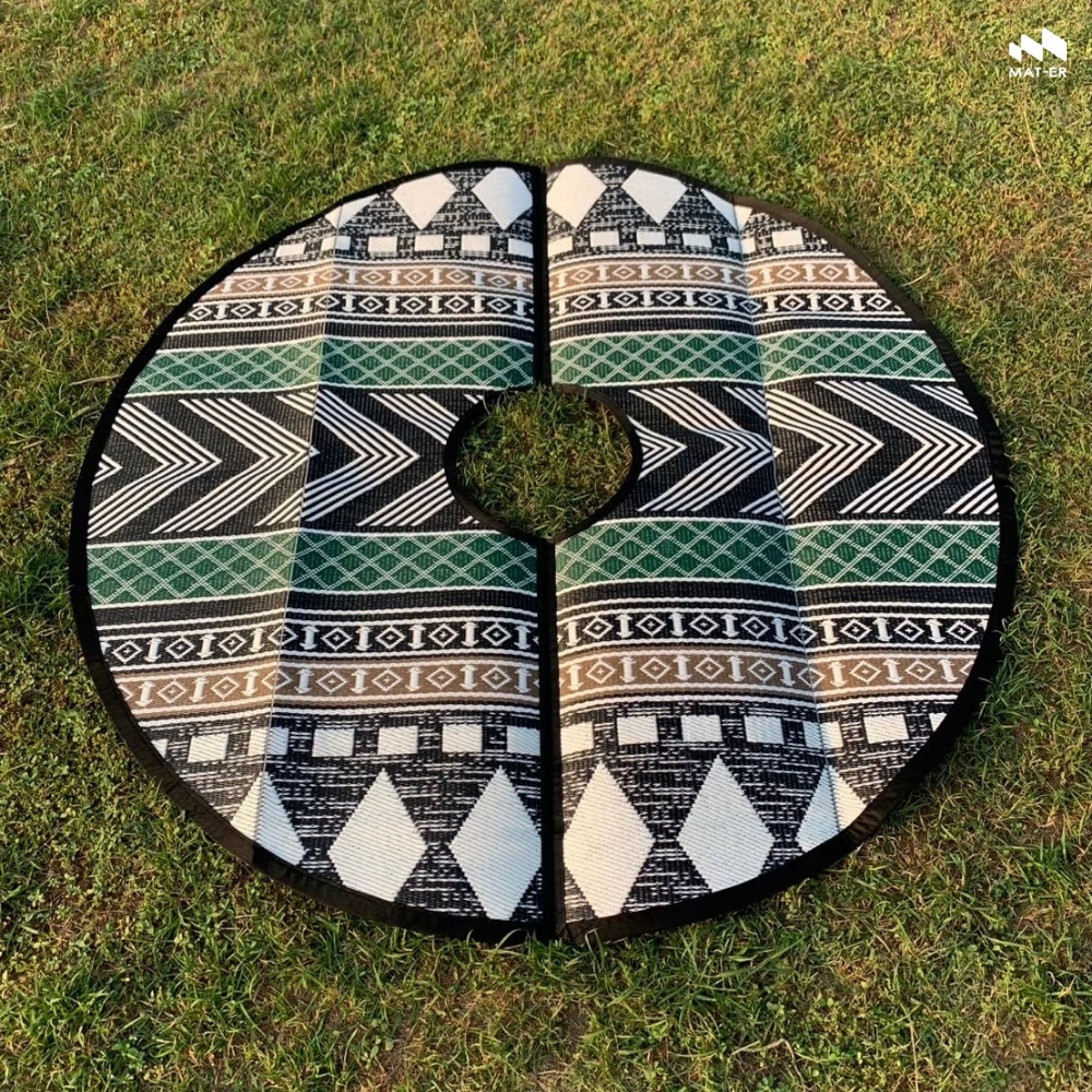 Mater BBQ PARTY MAT 200x200 cm เสื่อหมูกระทะ เสื่อโดนัท มีรูตรงกลาง ตั้งเตาได้ กันน้ำ ไม่อมฝุ่น