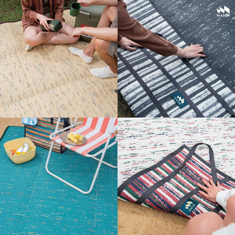 Mater เสื่อพับพกพา Ecoflipped Size SM ทอแน่น ใช้ได้สองด้าน ไม่อมฝุ่น เบาสบายเหมาะทุกกิจกรรม