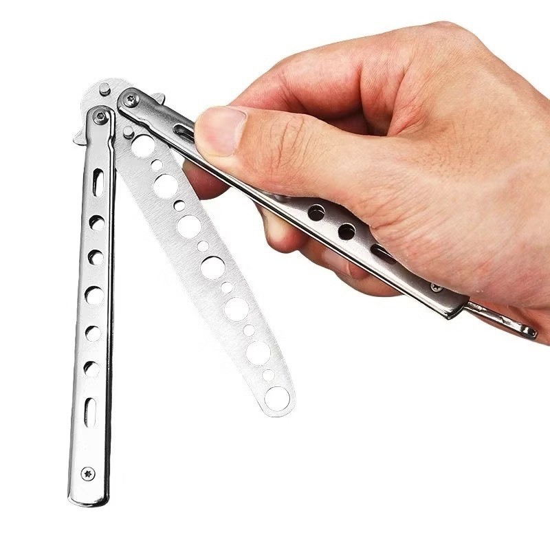 มีดฝึกควง บาลิซอง มีดควง Balisong Trainer  ใบมีดทื่อสำหรับฝึกซ้อม ปลอดภัย พร้อมส่ง