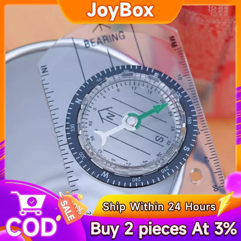 JOYBox มีไม้บรรทัด วัดองศา เข็มทิศ เข็มทิศเดินป่า  แผนที่สเกล สาหรับเดินป่า ตั้งแคมป์กลางแจ้ง