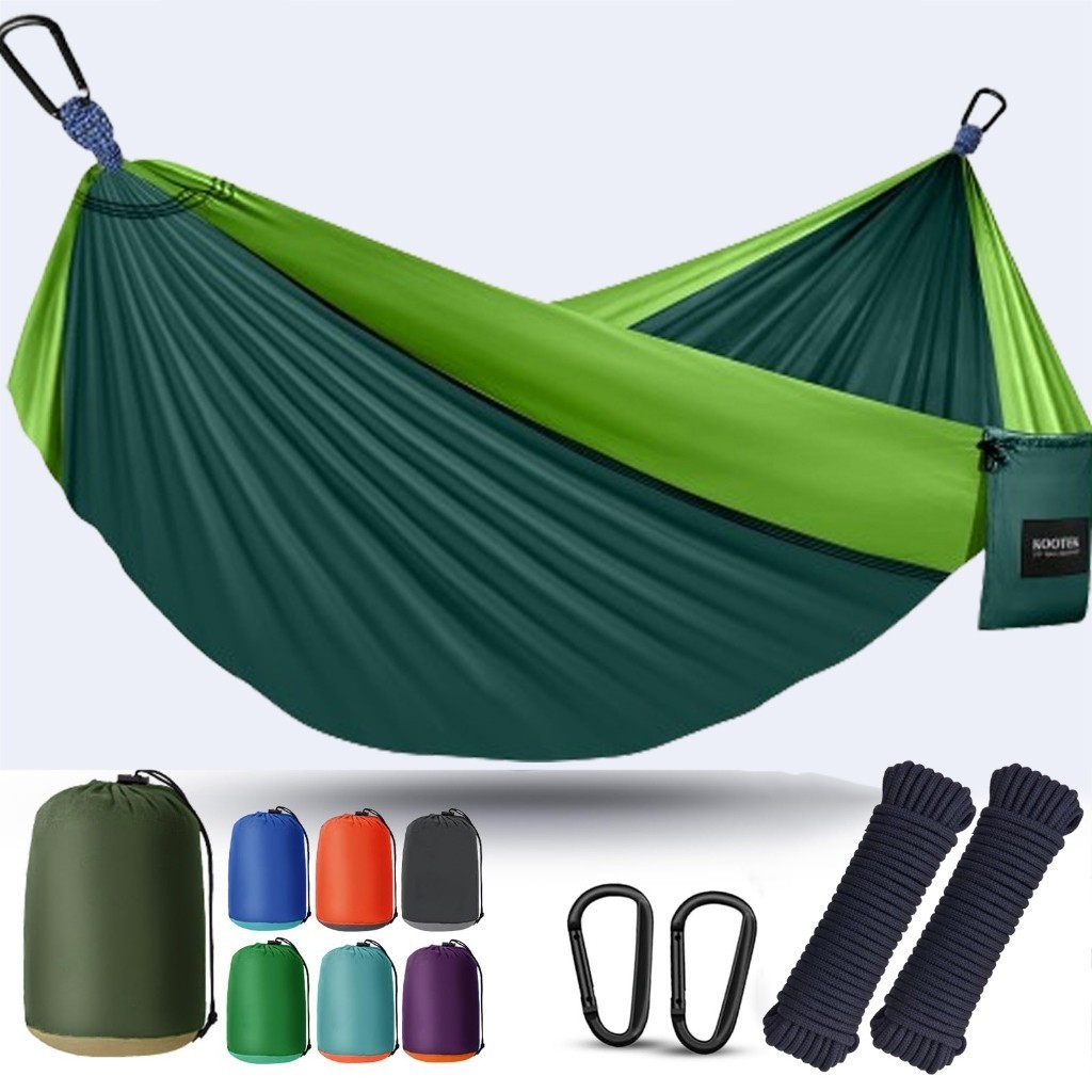 300kg Hiking Outdoor Camping Duyan Hammock Military Foldable Travel Double Adult camp hiking ตั้งแคมป์ เปลญวน ป้องกันยุง