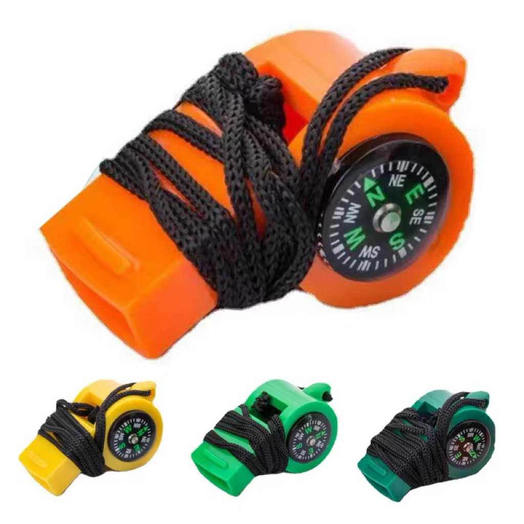 เข็มทิศนกหวีดสายคล้องช่วยชีวิตสองในหนึ่งเดียว นกหวีดอเนกประสงค์กลางแจ้ง