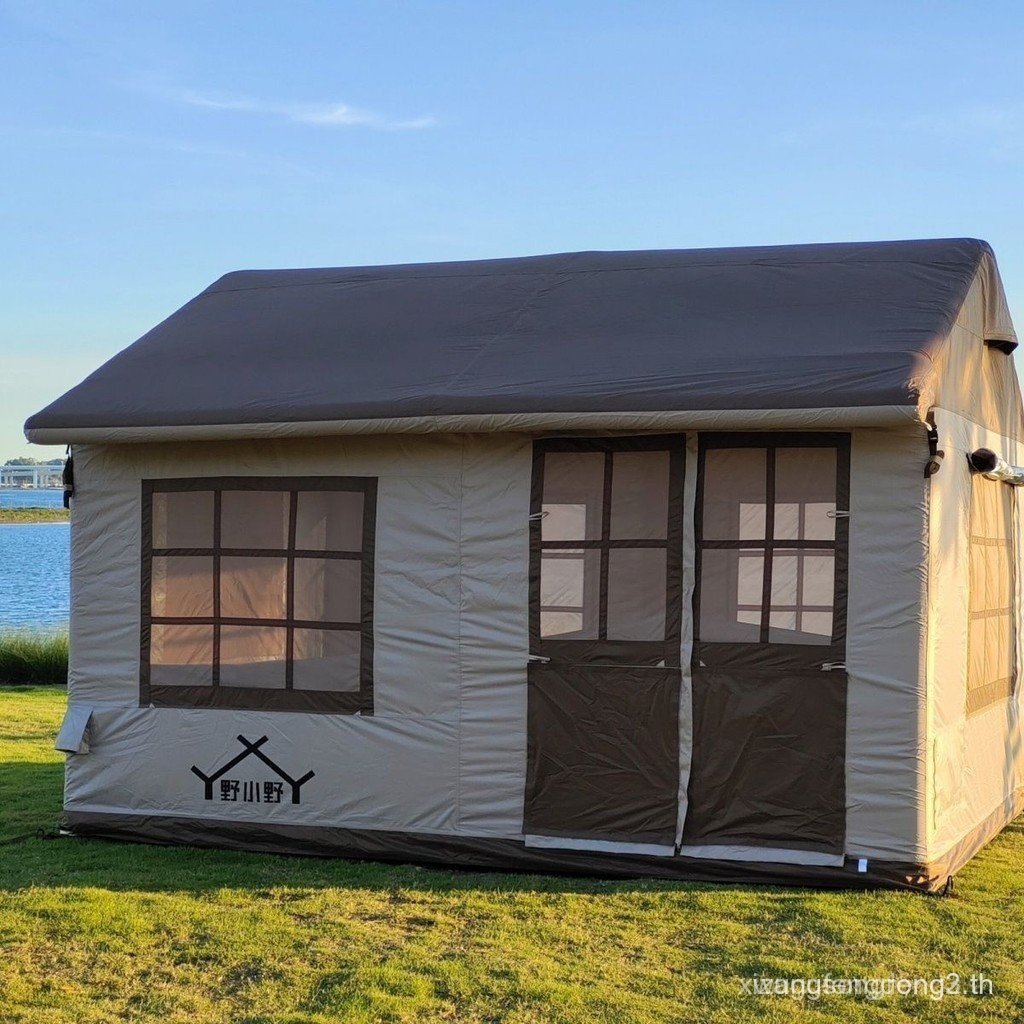 Wild Leaf Inflatable บ้านขนาดเล็ก 875 เต็นท์สแควร์กลางแจ้ง Camping ColdProof RainProof หนาแบบพกพาฤดูหนาว Keeping Warm